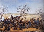 Samuel J.Reader The Battle of the Blue October 22.1864 oil painting artist